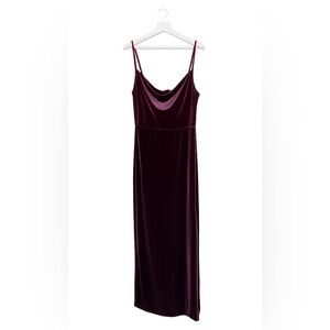 Taylor Swift Deep Purple Velvet Midi Dress